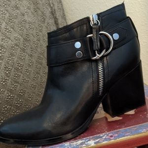 Marc Fisher Black Moto Booties